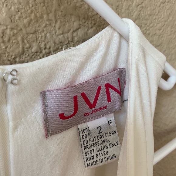 JVN Jovani White Rhinestone Dress - Picture 6 of 8